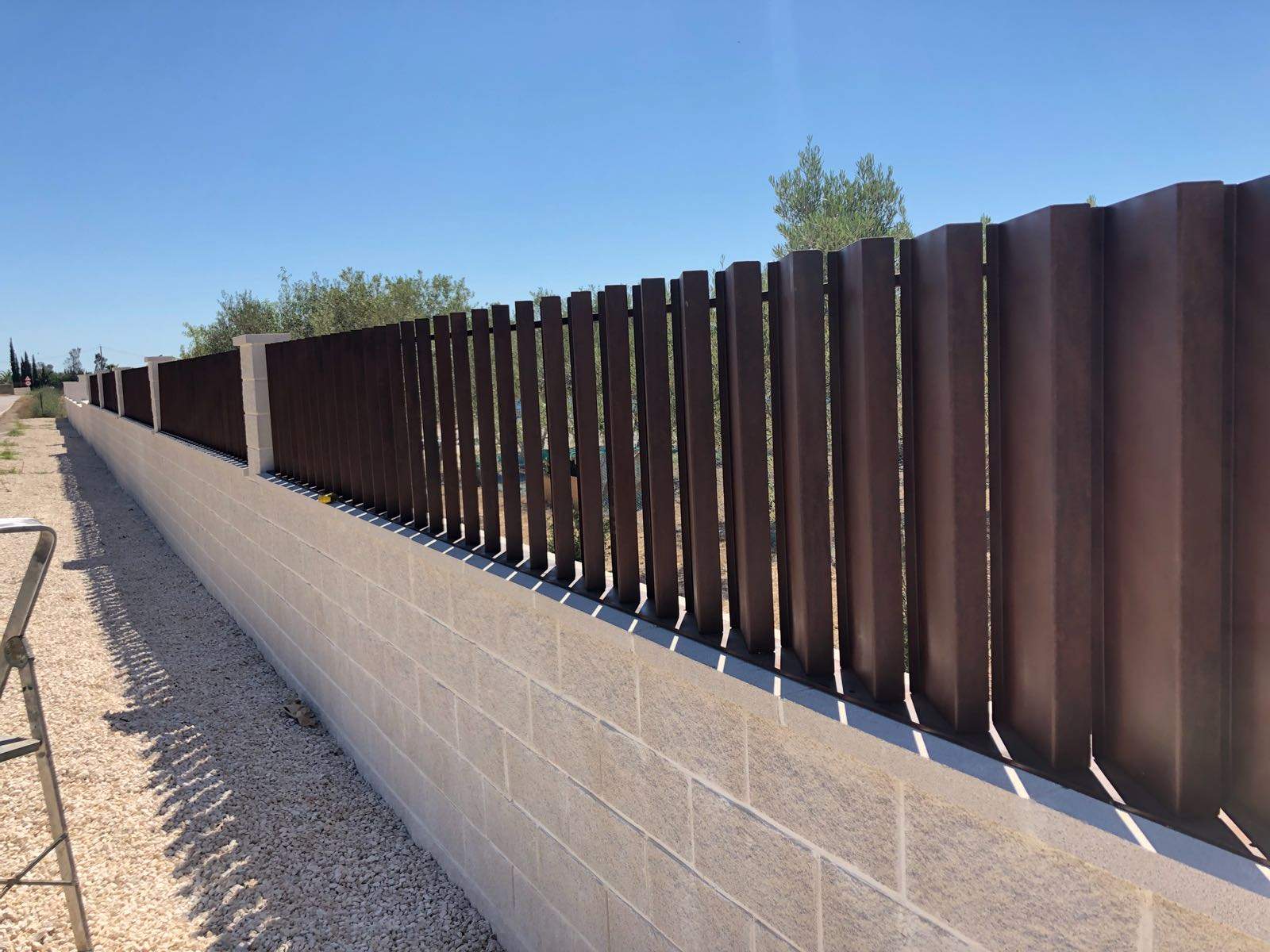 Vallado acero corten