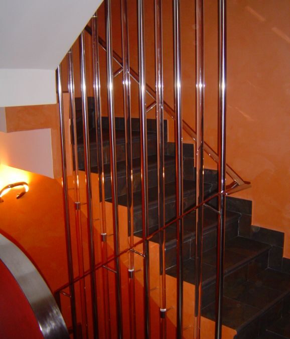 Barandilla inoxidable de diseño en vivienda