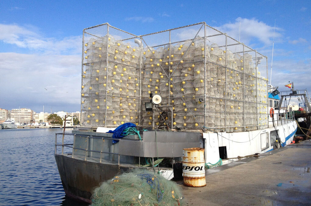 Jaulas para nansas en pesquero
